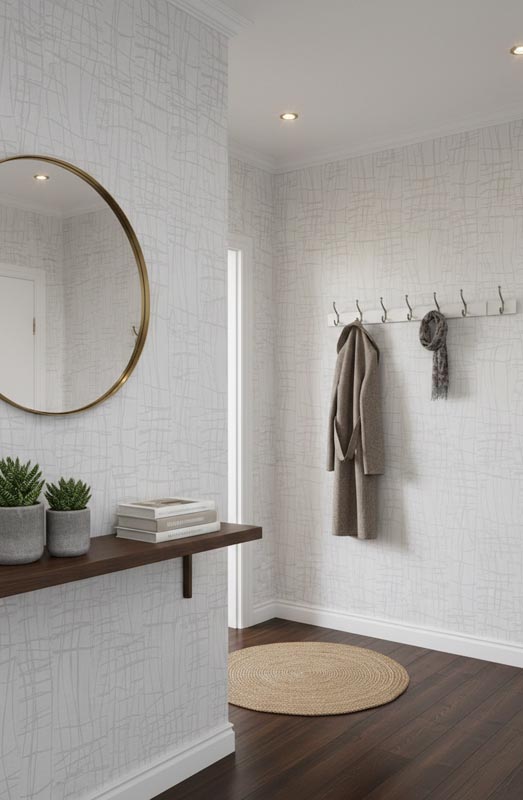 Desenli Bej Banyo Mutfak Duvar Kağıdı - Su Geçirmez Neme Dayanıklı