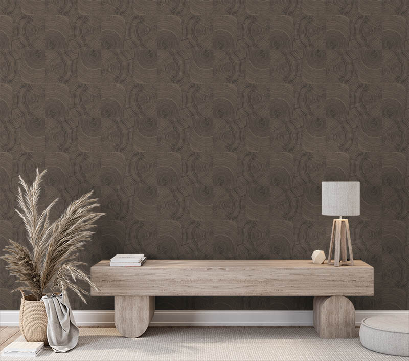 Ahşap Dokulu Kahverengi Ucuz Duvar Kağıdı 54008