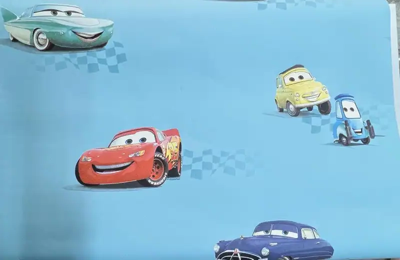 Şimşek Mcqueen Arabalar Çocuk Odası 16 M2 Duvar Kağıdı 1021-1