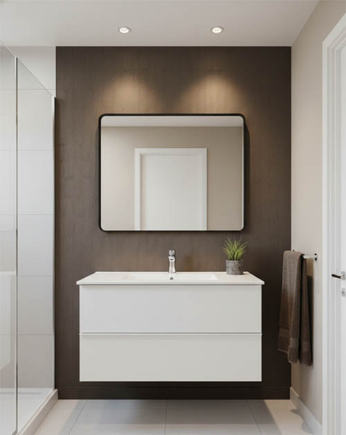 Bambu - Çizgili Kabartmalı Kahverengi Banyo Mutfak Duvar Kağıdı - Su Geçirmez Neme Dayanıklı