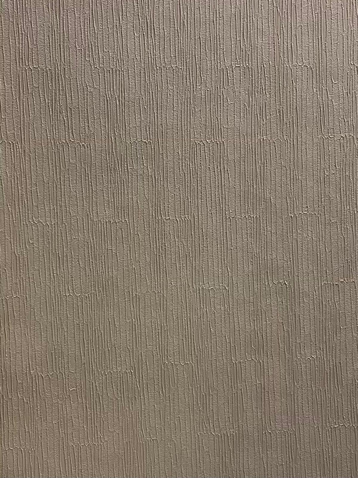 Bambu - Çizgili Kabartmalı Kahverengi Banyo Mutfak Duvar Kağıdı - Su Geçirmez Neme Dayanıklı