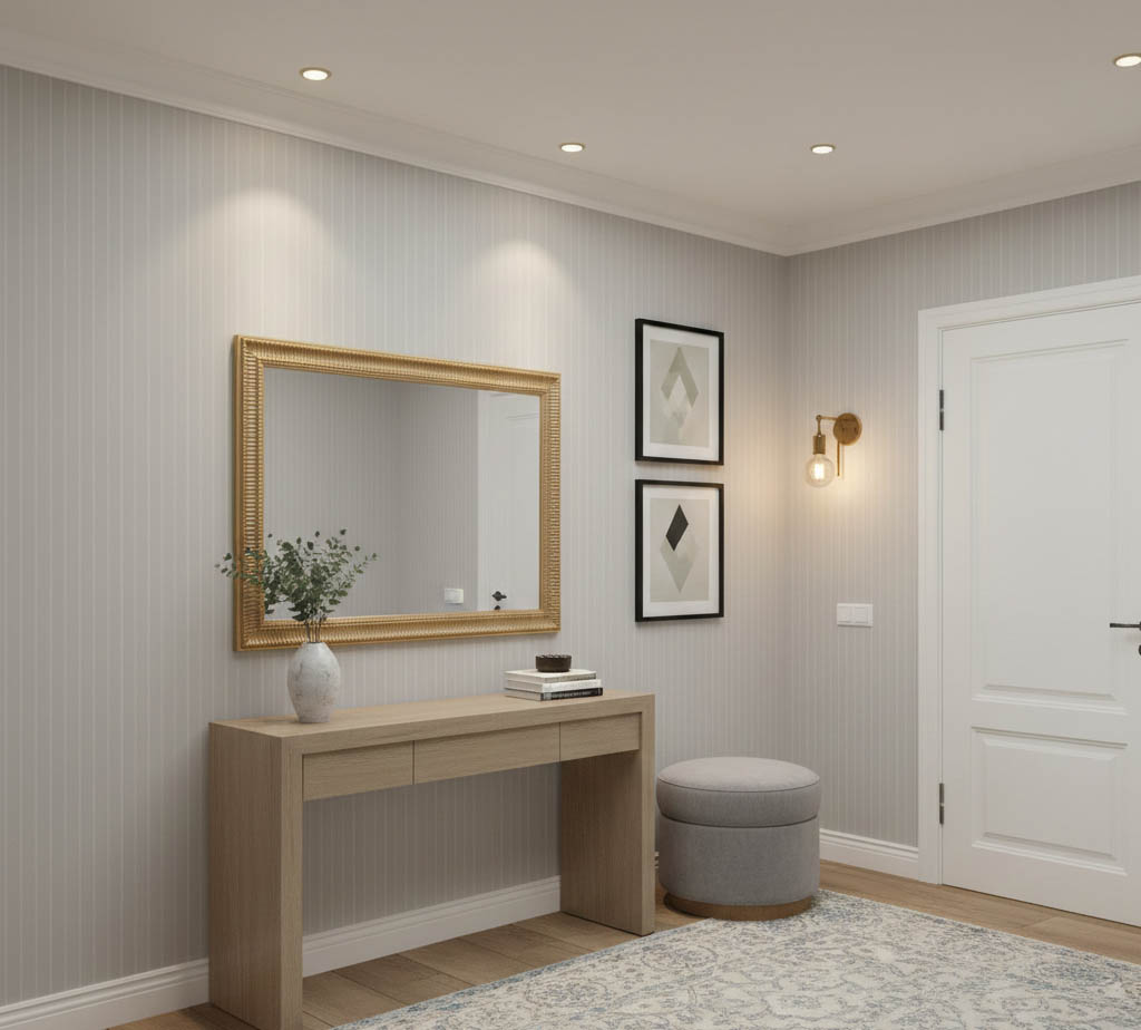 Bej Çizgili Desenli Duvar Kağıdı 111009