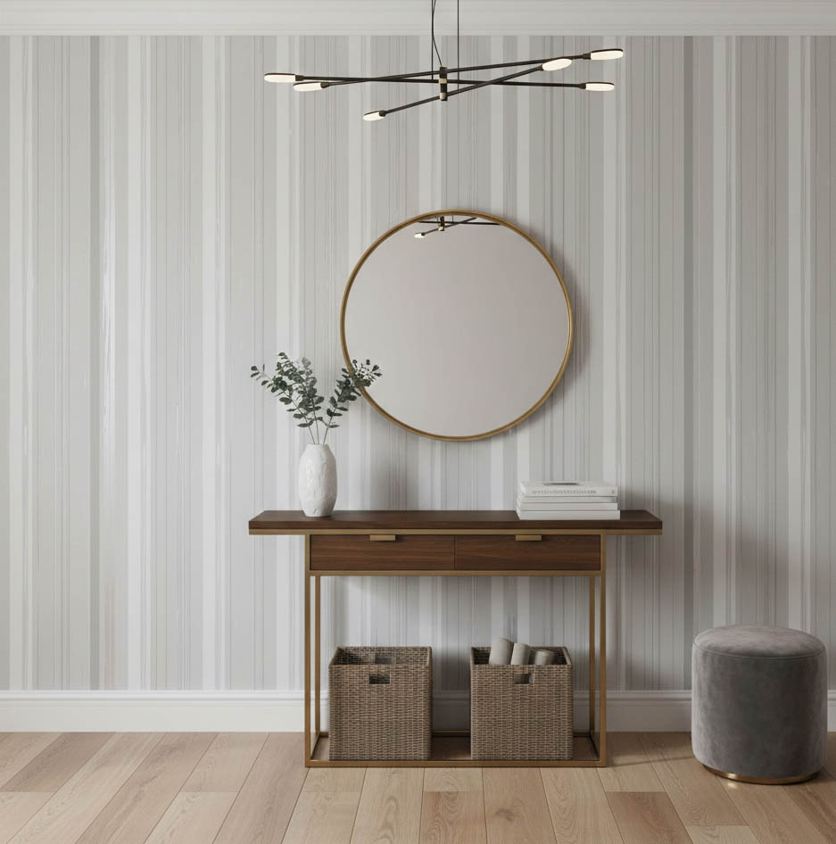 Bej Çizgili Duvar Kağıdı 3110