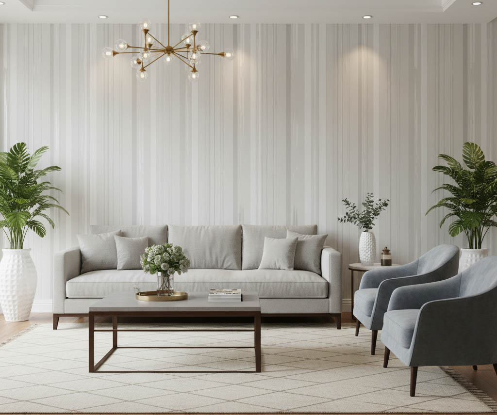 Bej Çizgili Duvar Kağıdı 3110