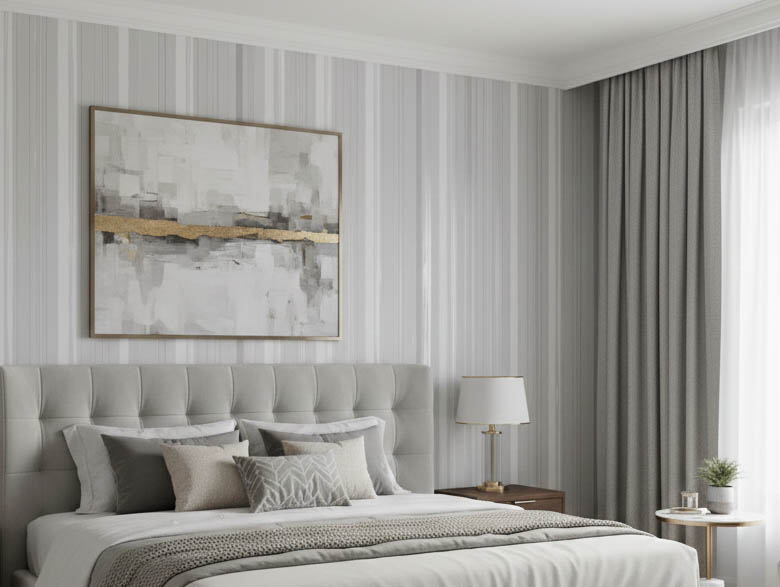 Bej Çizgili Duvar Kağıdı 3110