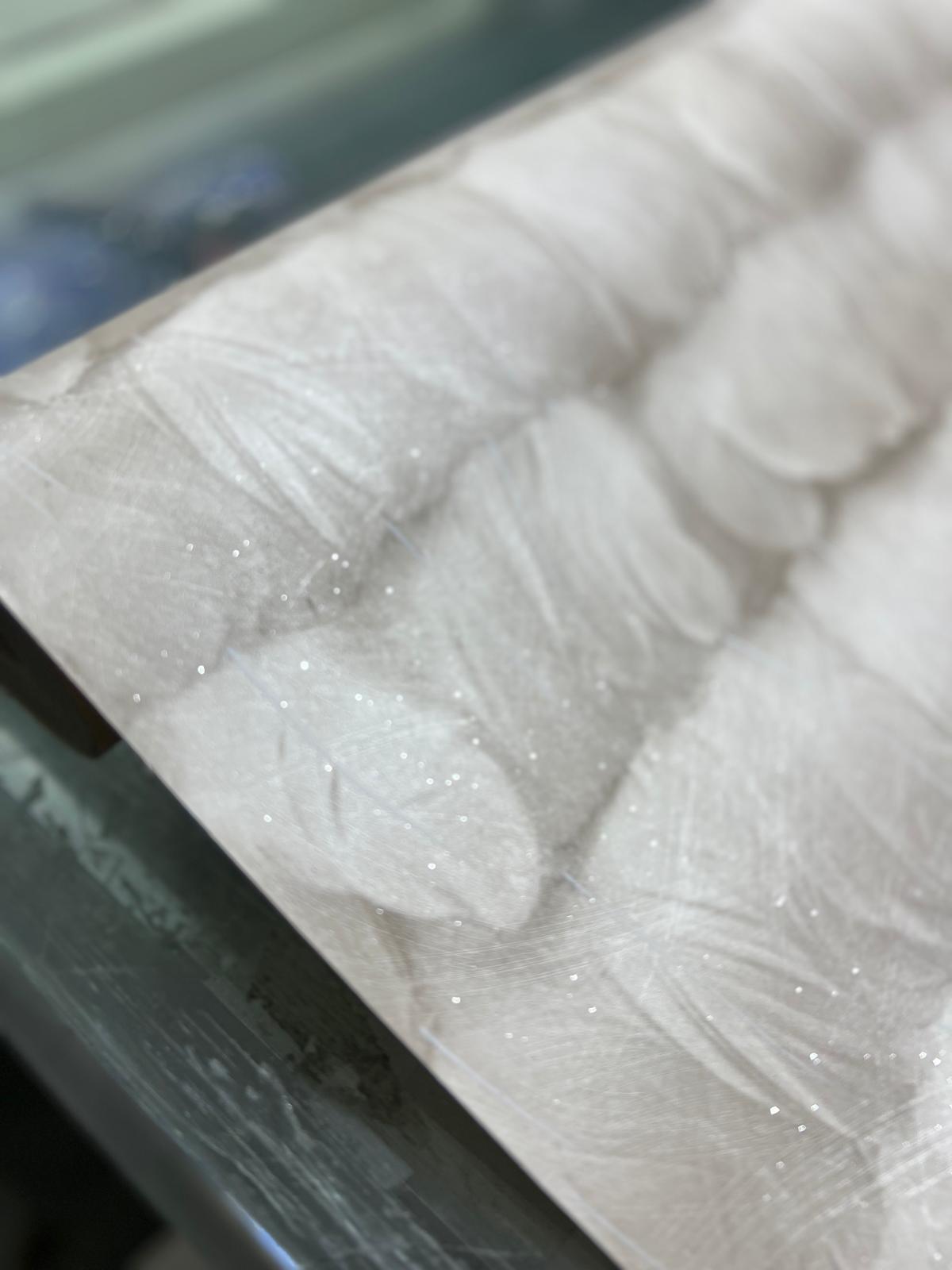 Bej Hafif Simli Tüy Desen 16 M2 Duvar Kağıdı 452582