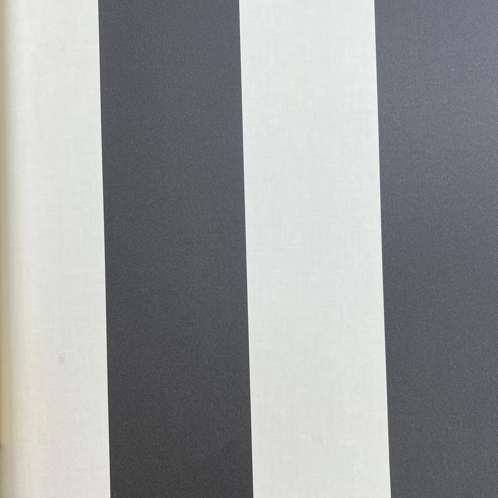 Bej Siyah Kalın Çizgili Desen Duvar Kağıdı 2864