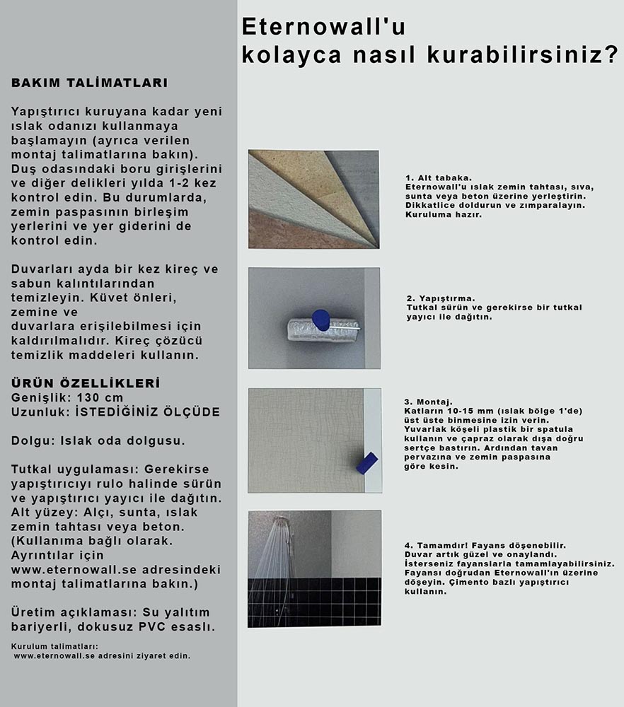 Bej Yıkanabilir Banyo Mutfak Duvar Kağıdı Numune
