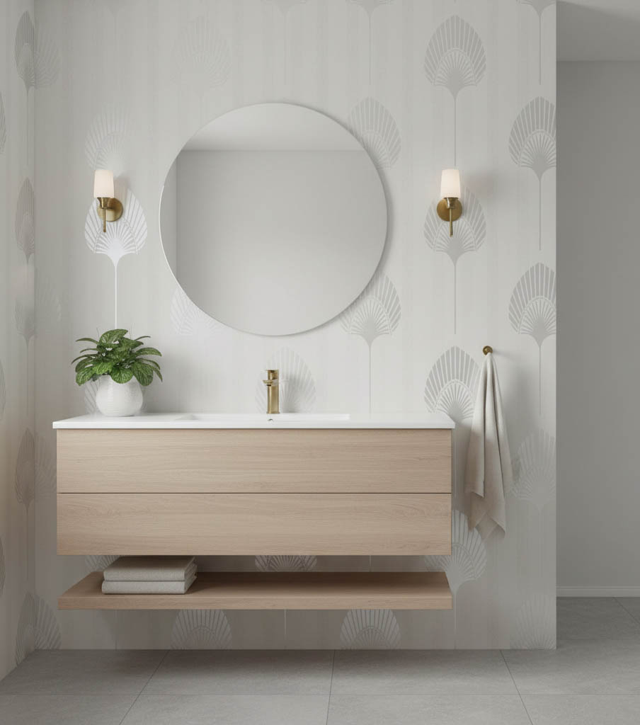 Beyaz Gümüş Desen Duvar Kağıdı 111027