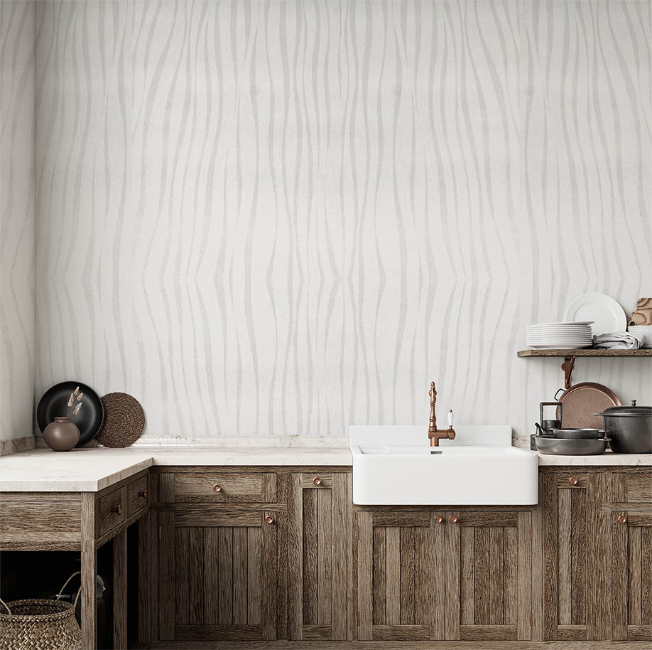 Beyaz Kendinden Dikey Dalga Model 16 M2 Duvar Kağıdı 391761