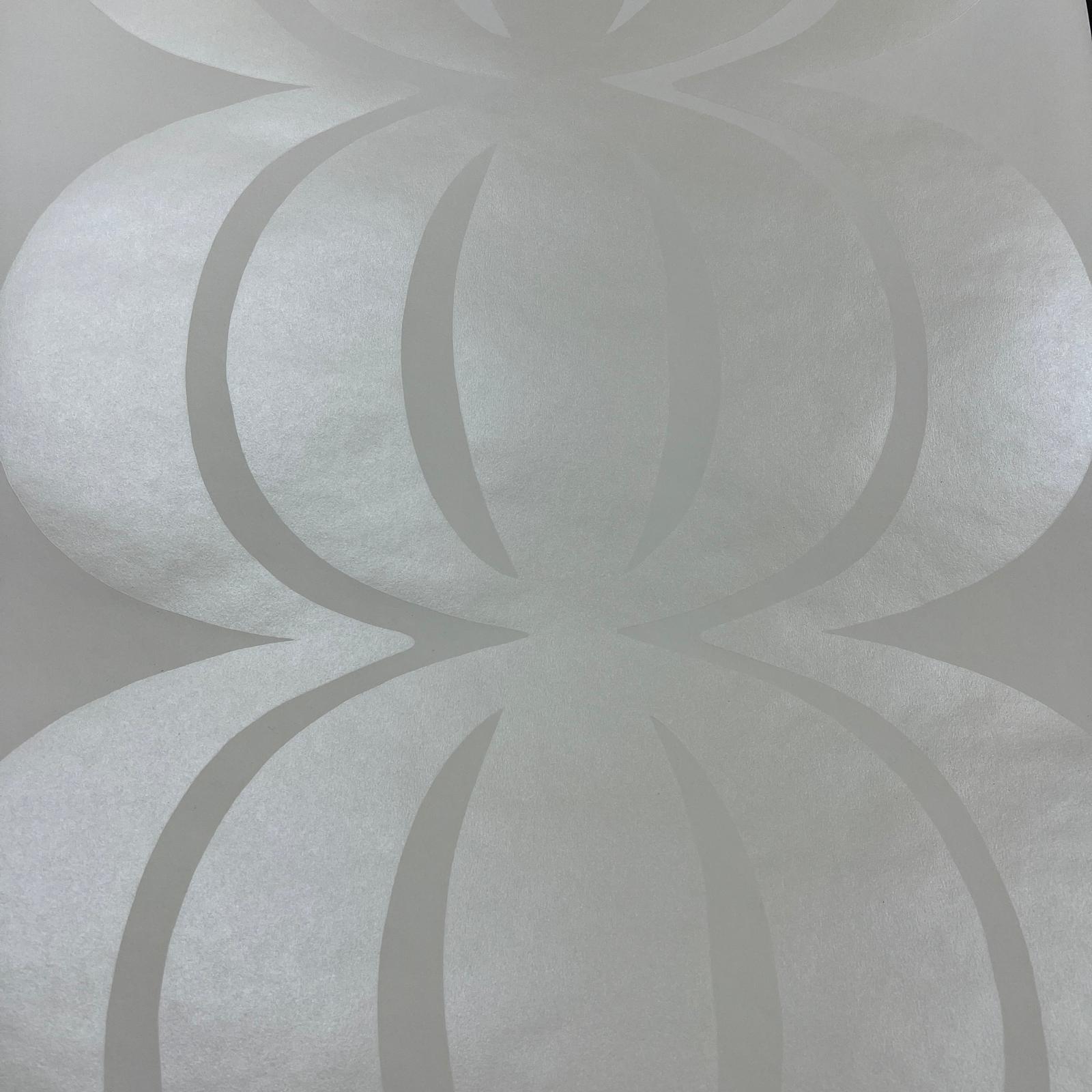 Beyaz Parlak Desenli Duvar Kağıdı 2810