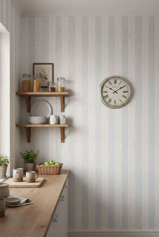 Beyaz Soft Mavi Ucuz Duvar Kağıdı Vinilico 22