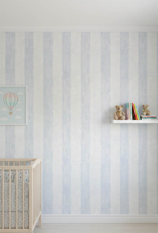 Beyaz Soft Mavi Ucuz Duvar Kağıdı Vinilico 22