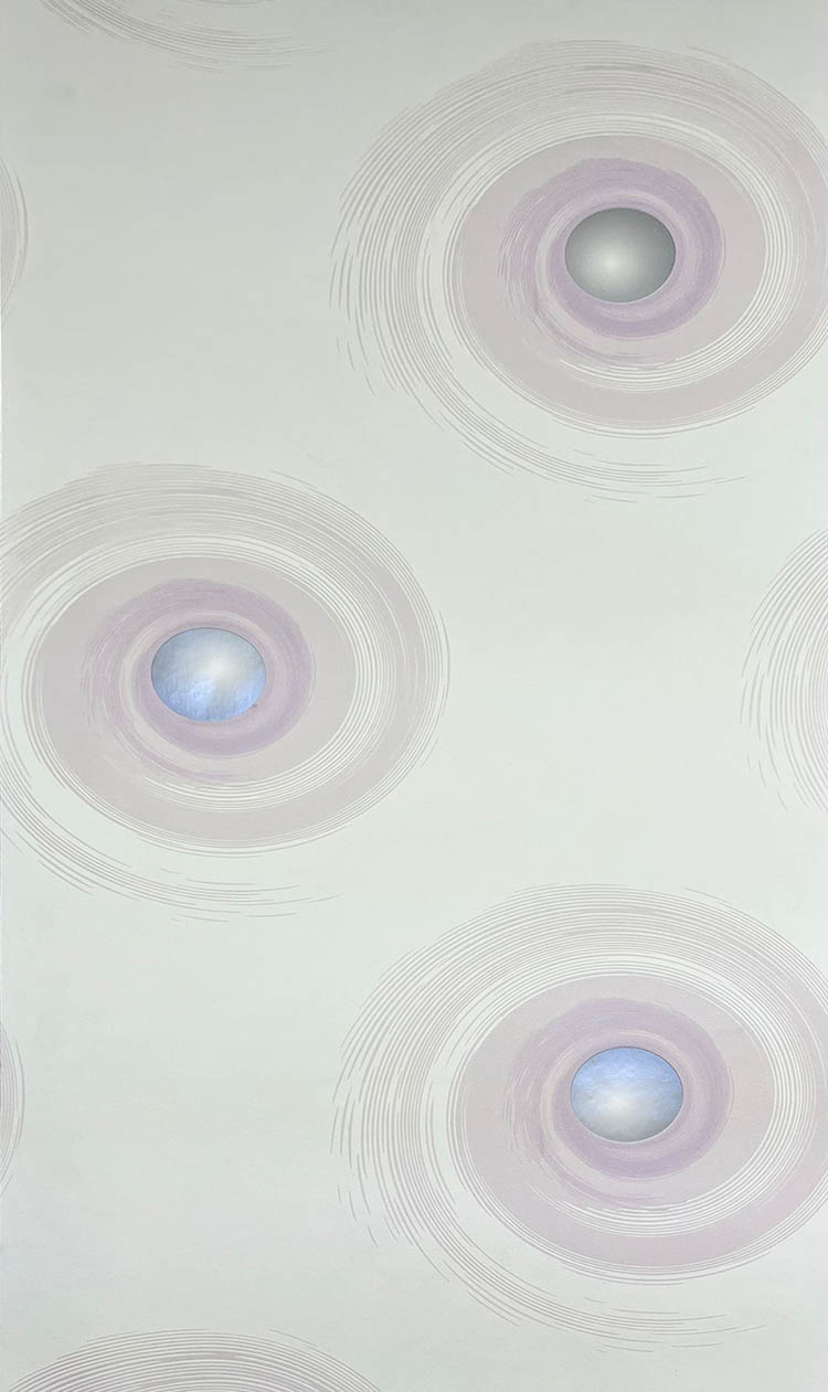 Beyaz Yuvarlak Desen Ucuz Duvar Kağıdı 828606