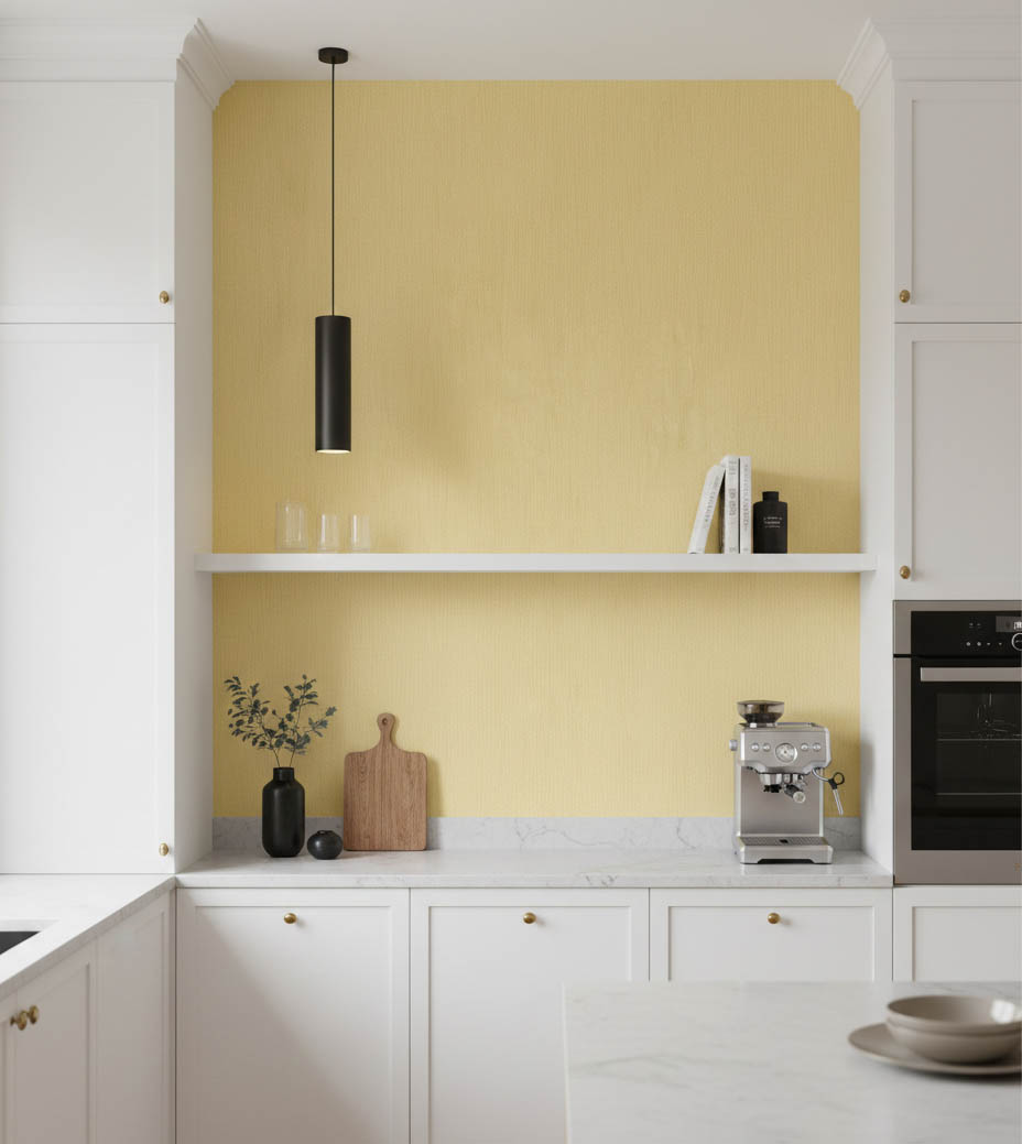 Çizgi Desen Sarı Ucuz Duvar Kağıdı 7716862