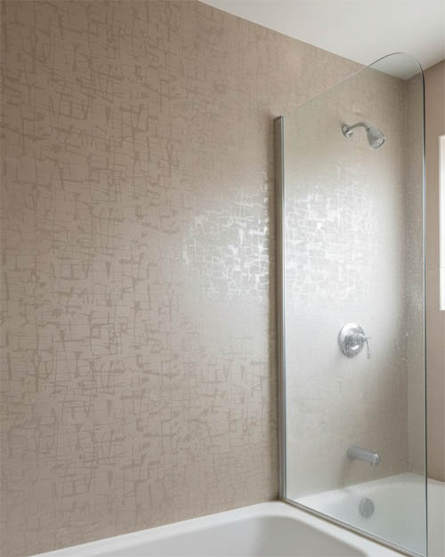 Çizgili Parlak Desenli Kahverengi Banyo Mutfak Duvar Kağıdı - Su Geçirmez Neme Dayanıklı