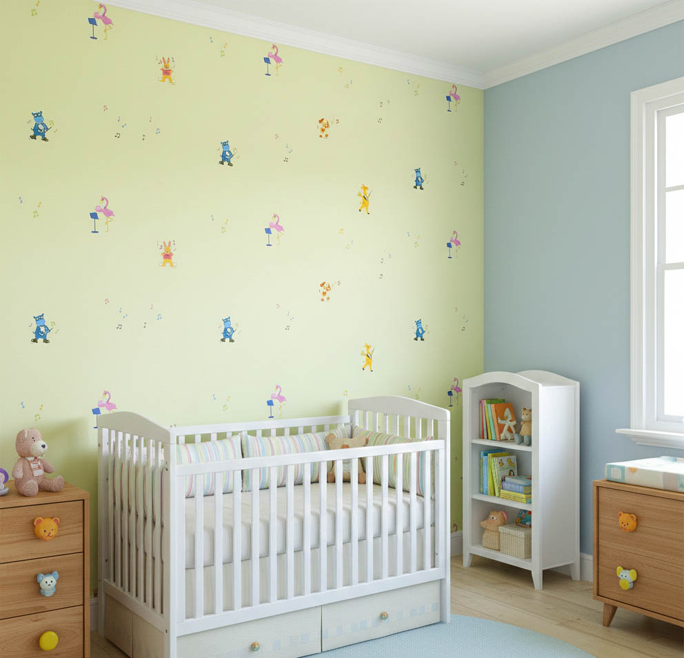 Çocuk Odası Müzikal 16 M2 Duvar Kağıdı 1022-1