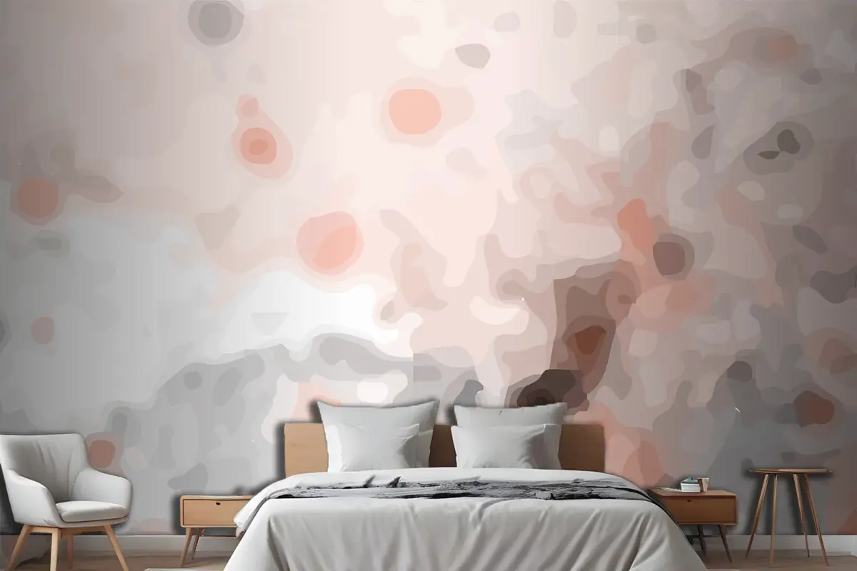 El Boyalı Suluboya Soyut Yatak Odası Duvar Kağıdı