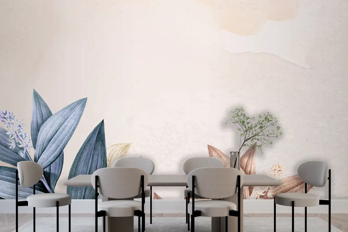 Kır Çiçeği Arka Plan Estetik Sınır Yemek Odası Duvar Kağıdı