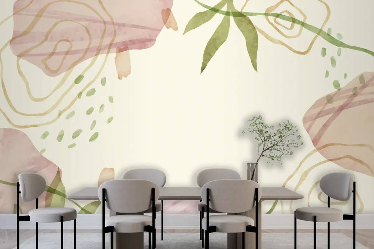 Suluboya Soyut Doodle Arka Plan Duvar Kağıdı 