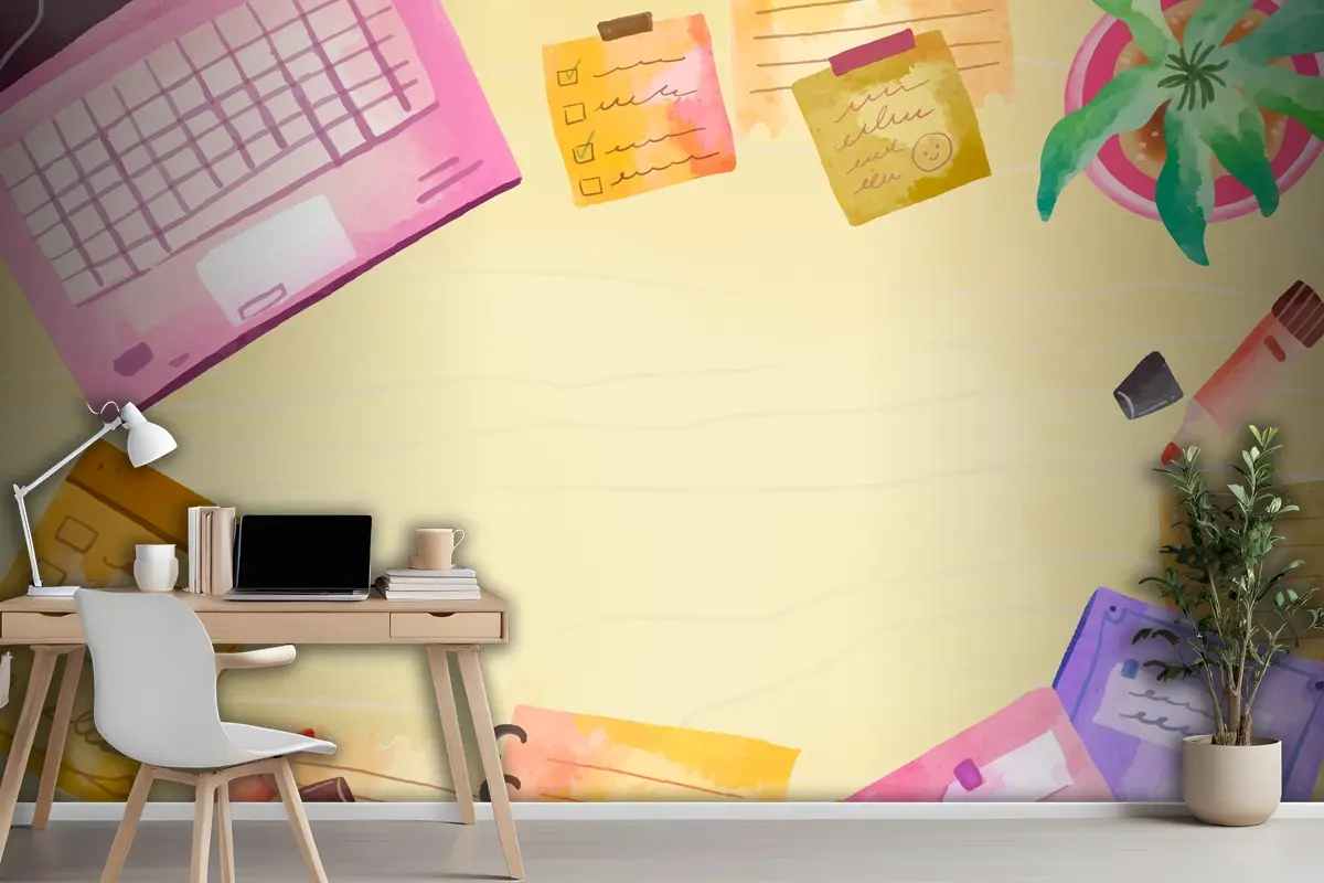 Bilgi Günü Kutlaması Ofis Duvar Kağıdı Suluboya Arka Plan