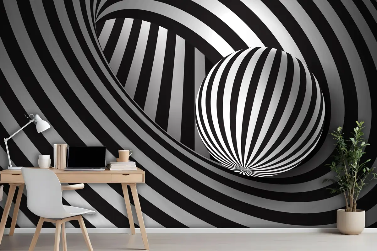 Psychedelic Optik İllüzyon Arka Plan Ofis Duvar Kağıdı