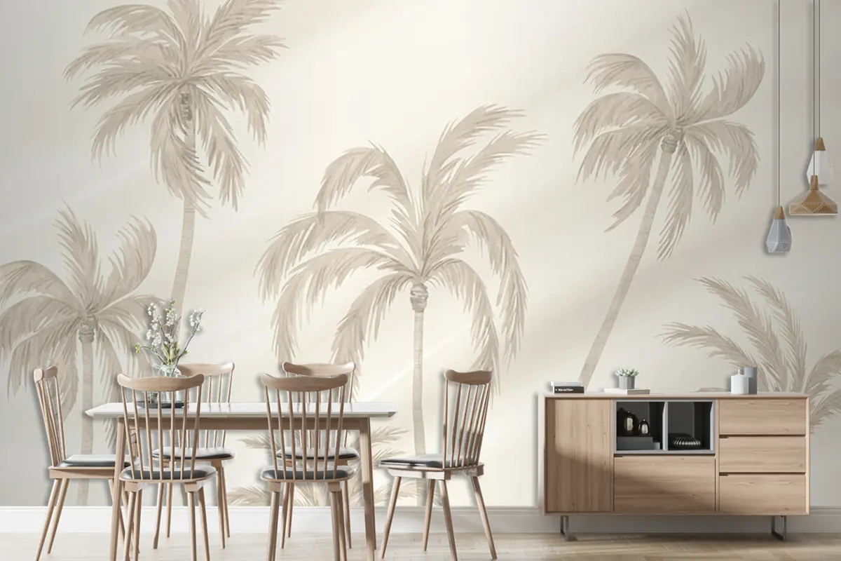 Palmiye Ağaçları Duvar Kağıdı Tropikal Duvar Kağıtları