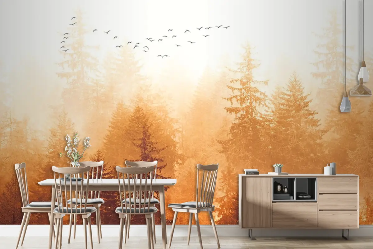 Sonbahar Manzarası Tropikal Orman Duvar Kağıdı