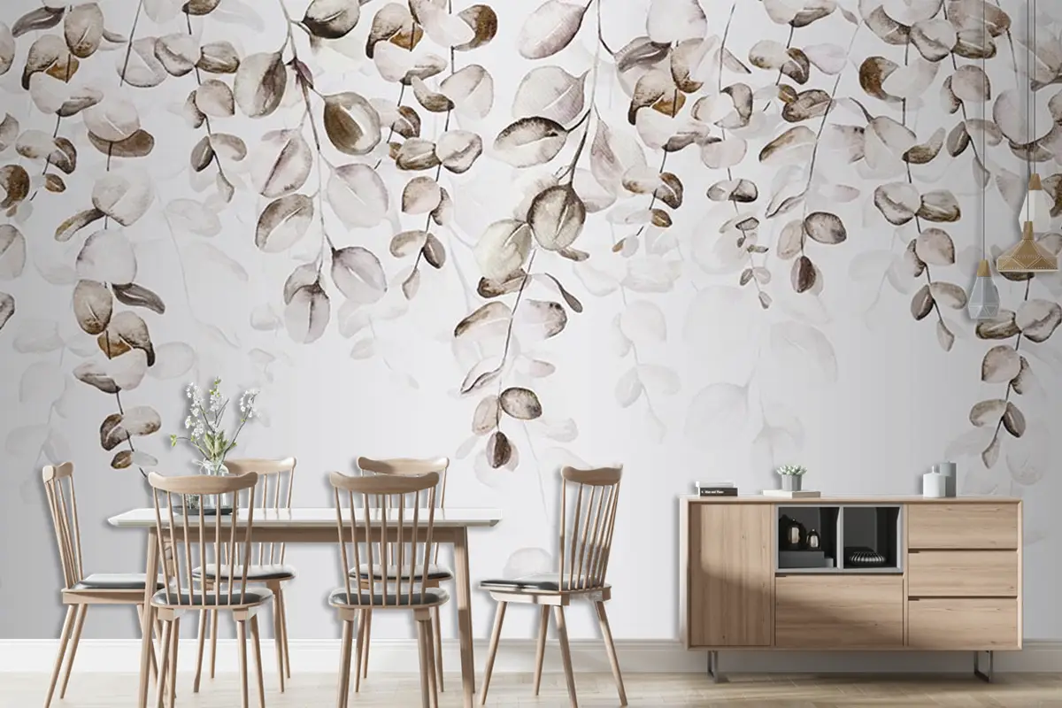 Tropikal Yapraklar Duvar Kağıdı Sarmaşık Yapraklar