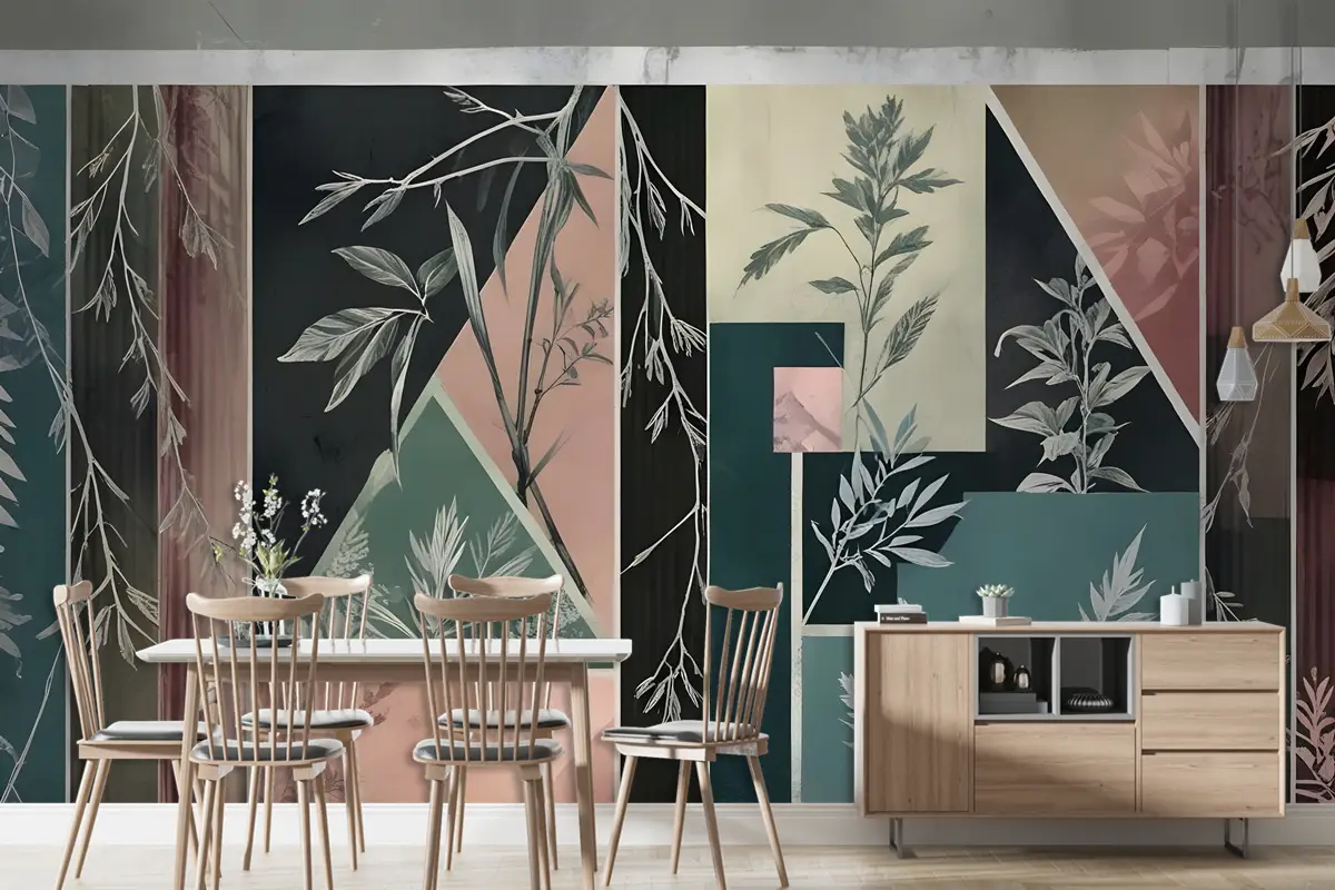 Soyut Çiçek Sanatı Duvar Kağıdı 