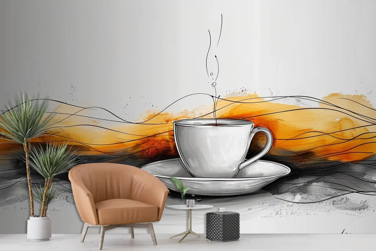 Bir Fincan Kahve Cafe Duvar Kağıdı