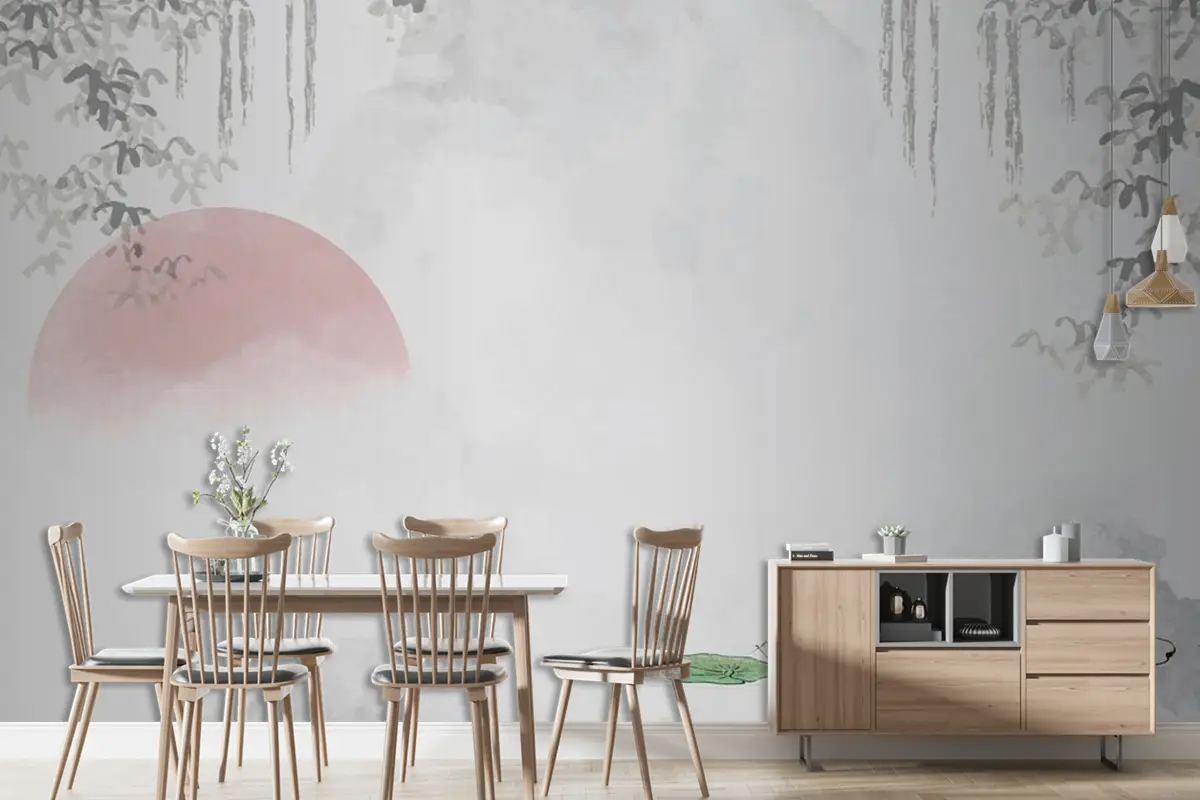 Boş Yapraklı Çerçeve Tasarımı Duvar Kağıdı 