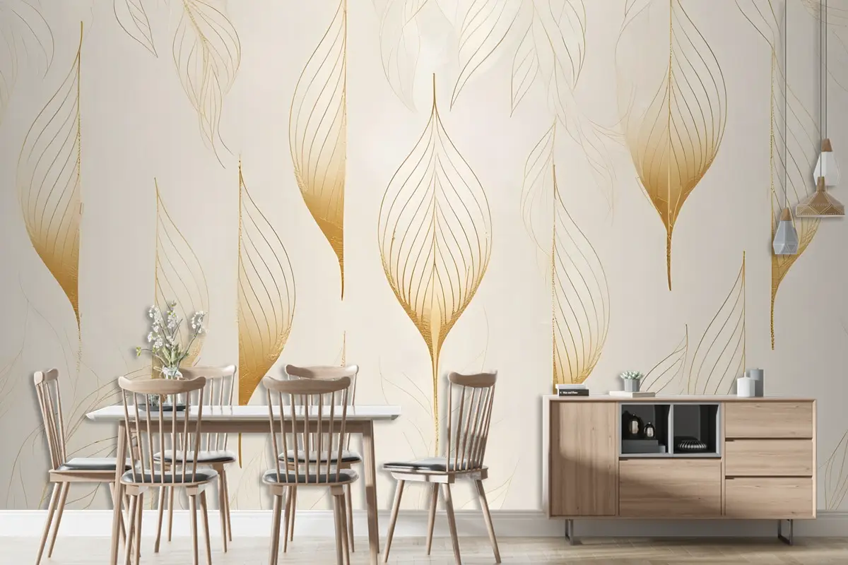 Boho Geometrik Sanat Çizgileri Duvar Kağıdı