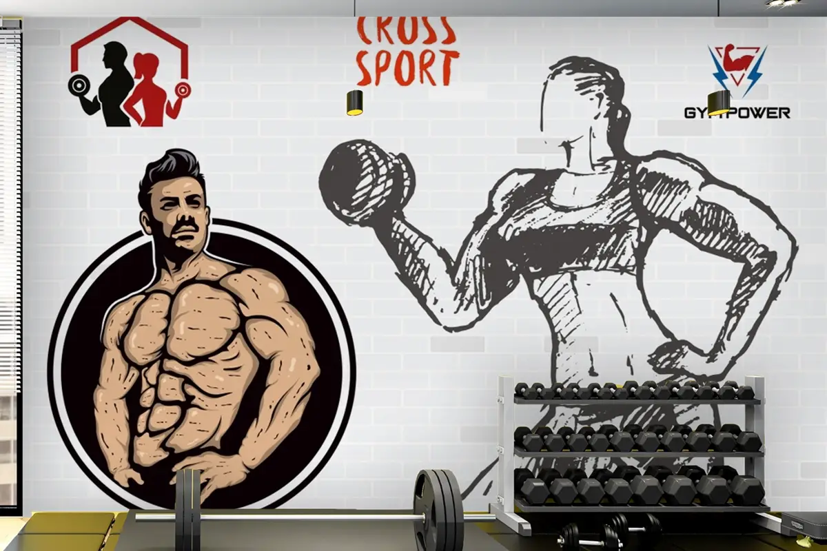 Çapraz Spor Gym Fitness Duvar Kağıdı
