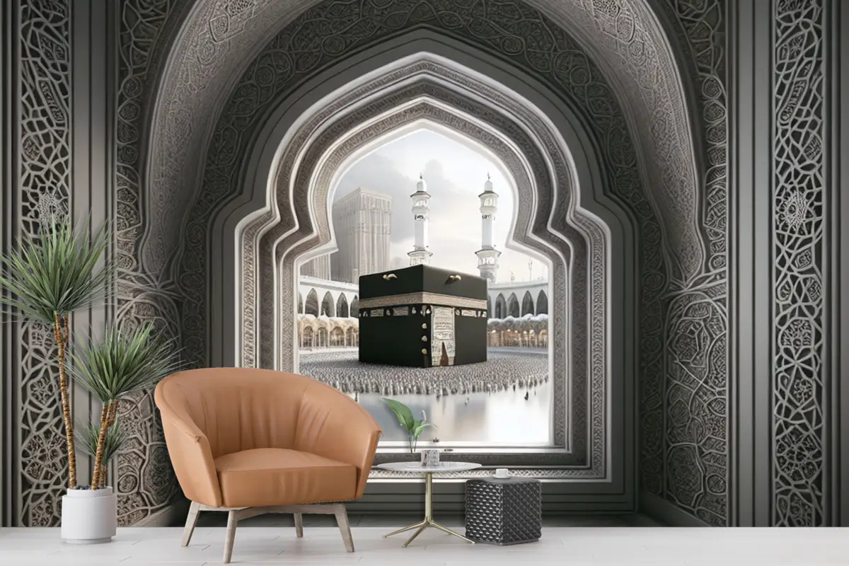 Çerçeve Perspekti Soyut Renk Kabe Duvar Kağıdı