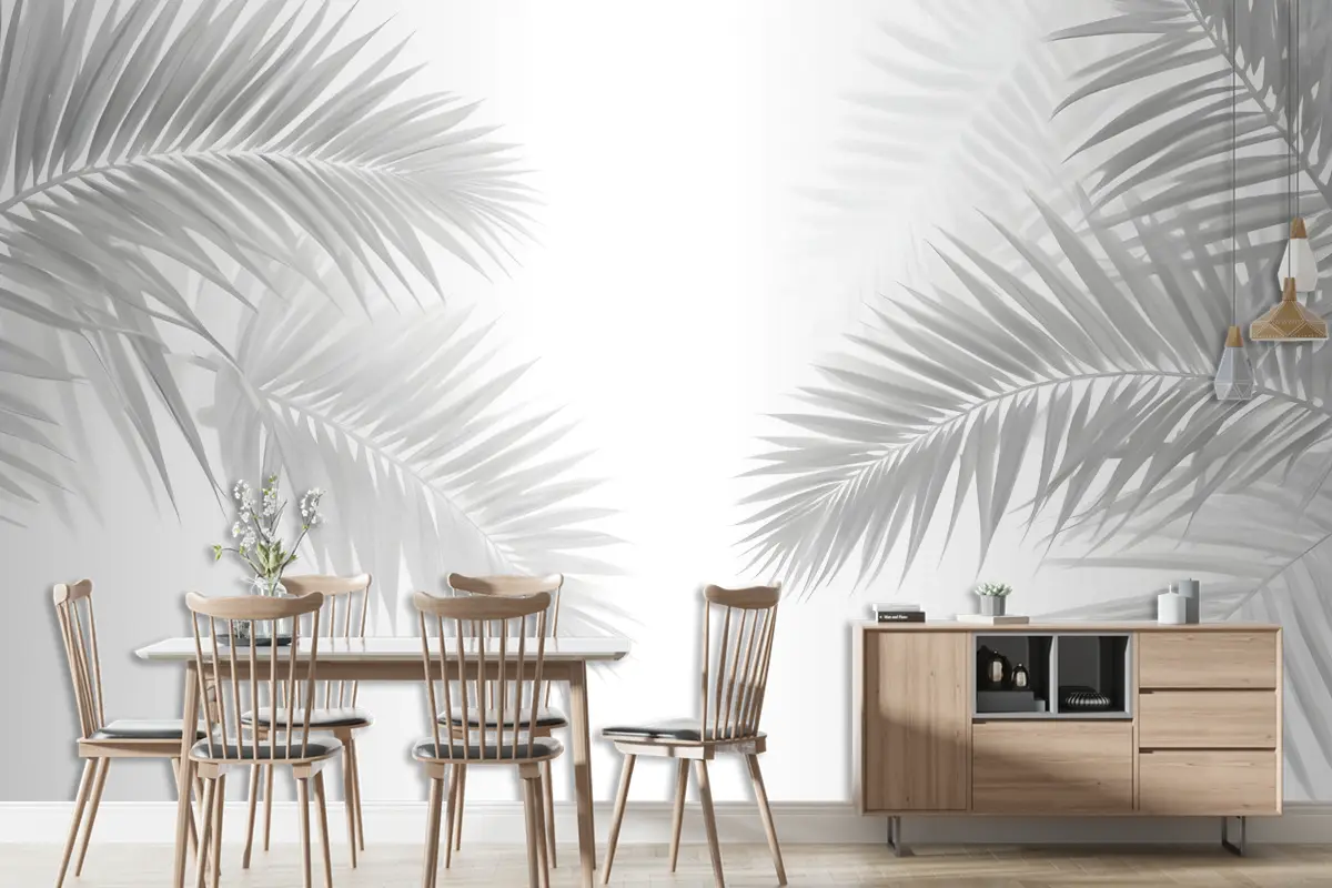 Koyu Tropikal Yaprak Duvar Kağıdı 