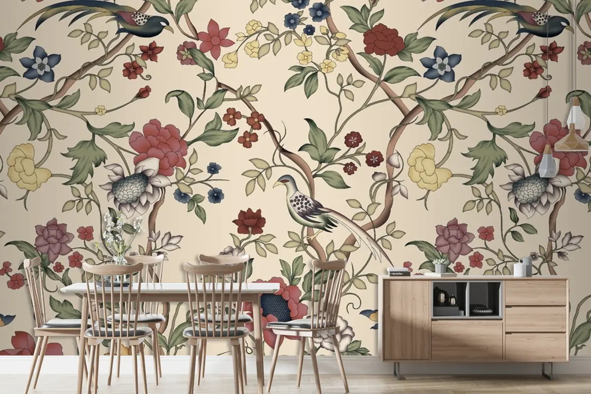 Çoklu Desen Allover Bank Market Egzersiz Duvar Kağıdı