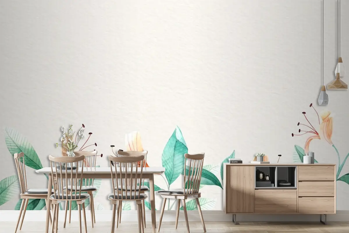 Yumuşak Renklerle Çiçekli Arka Plan Duvar Kağıdı