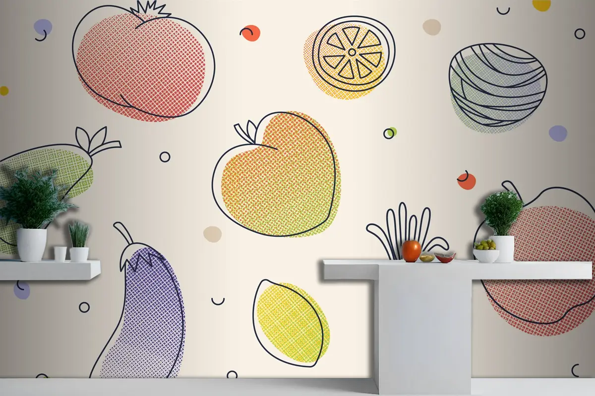 Meyve Ve Sebze Mutfak Duvar Kağıdı