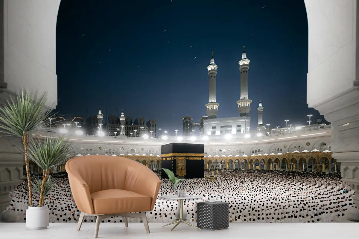 Gece Manzaralı 3D Kabe Duvar Kağıdı