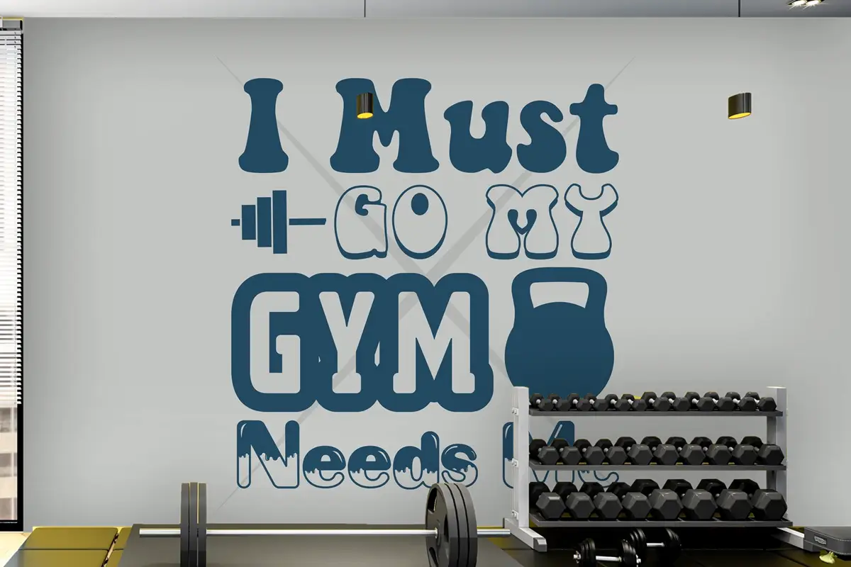 Gitmeliyim Spor Salonumun Bana İhtiyacı Var Yazılı Duvar Kağıdı