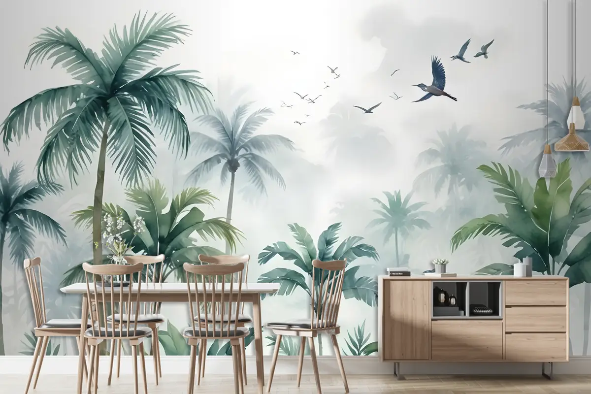 Yeşil Tropikal Orman Duvar Kağıdı