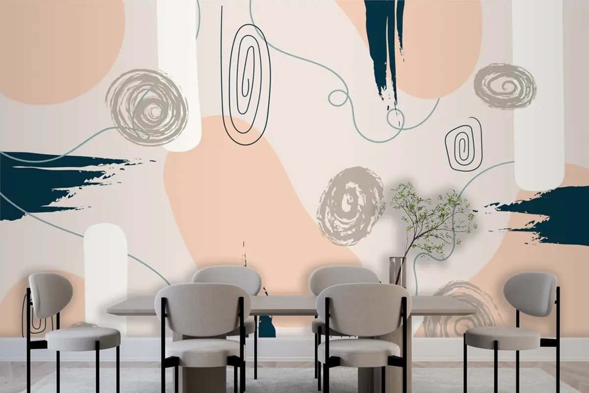 Elle Çizilmiş Minimal Arka Plan Duvar Kağıdı 