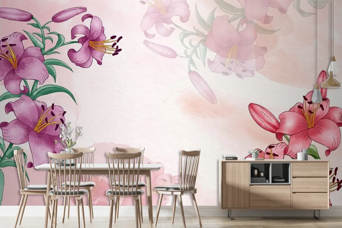 El Boyalı Suluboya Çiçek Arka Plan Duvar Kağıdı 