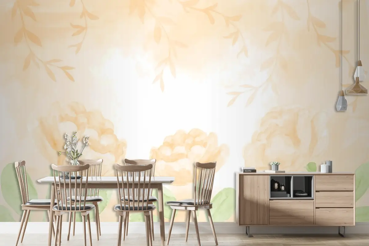 El Boyalı Suluboya Doğa Arka Plan Duvar Kağıdı 