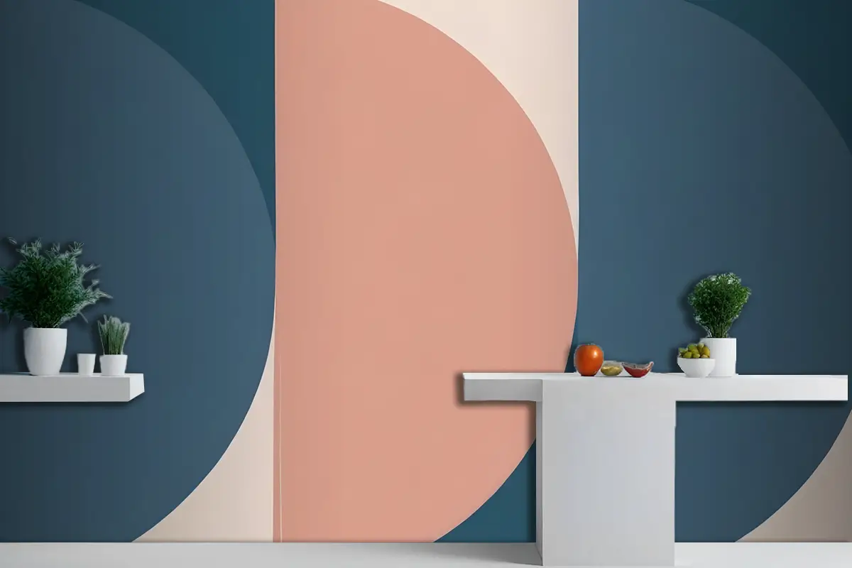 Jacobsen Retro Geometrik Mutfak Duvar Kağıdı