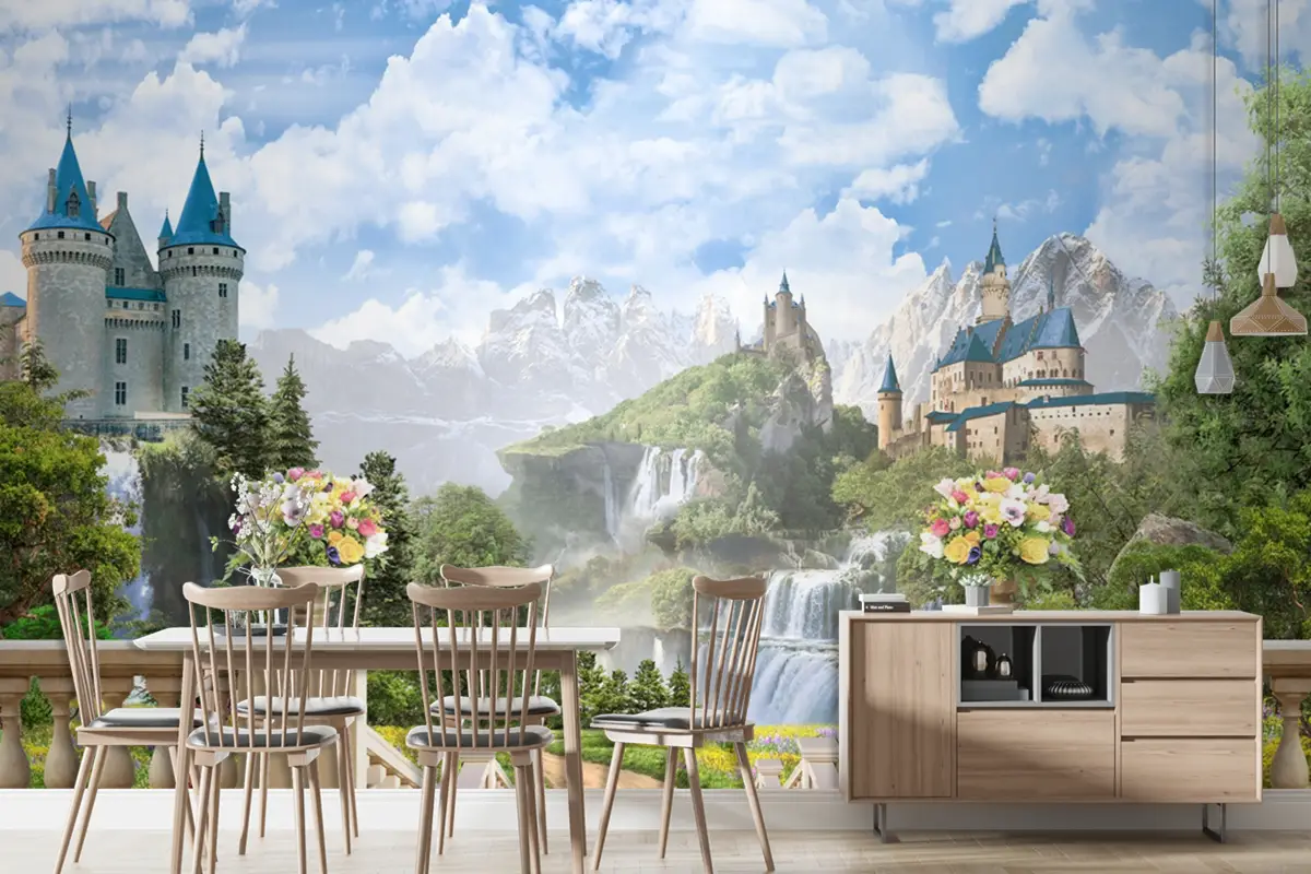 Masalsı Köşk Manzarası Duvar Kağıdı