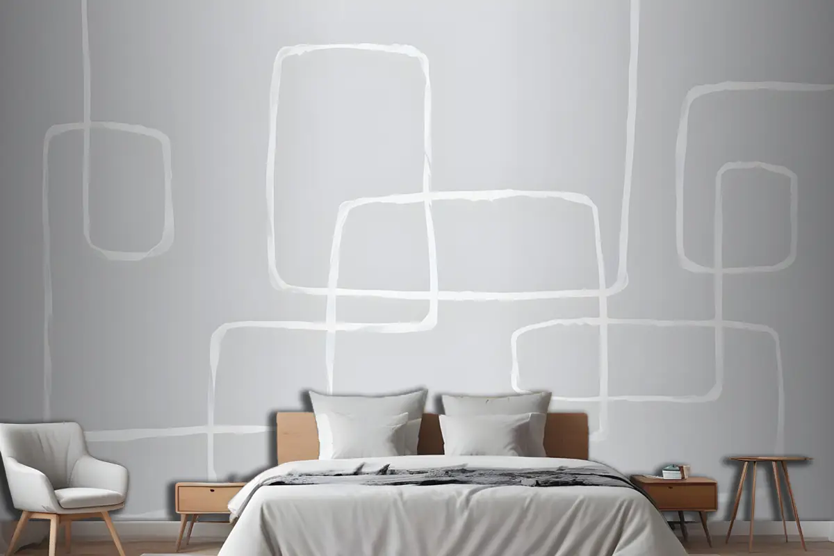 Modern Pastel Soyut Sanat Yatak Odası Duvar Kağıdı