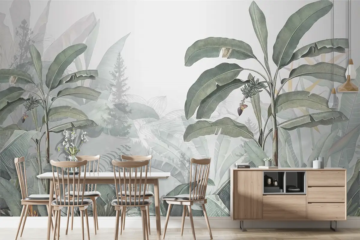 Muhteşem Ağaç Dalları Ve Çiçekler Özel Tasarım Duvar Kağıdı