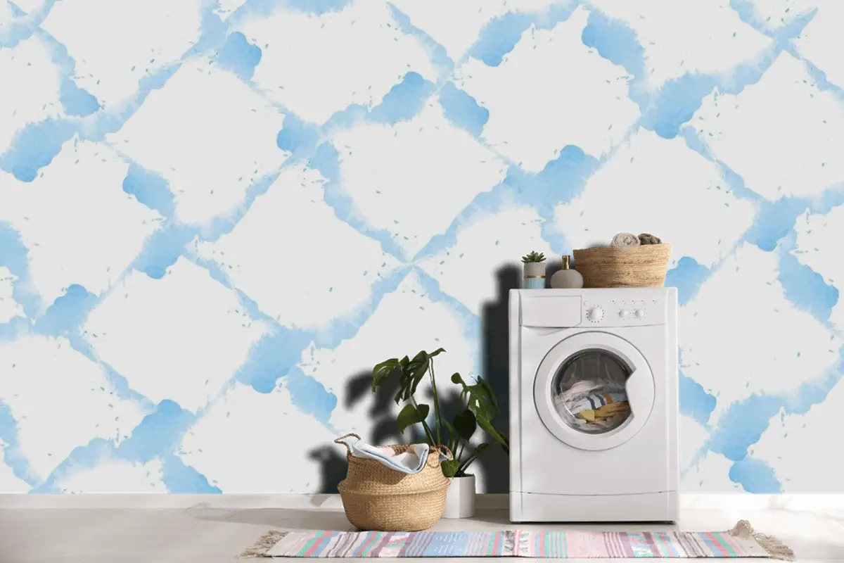 Pastel Mavi Suluboya Arka Plan Duvar Kağıdı 